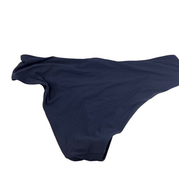 J Crew Solid Blue Bikini Bottom Peek a Boo Rings Xlarge - Picture 5 of 5